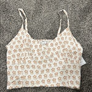 Oneill Cream and Tan Floral Top
